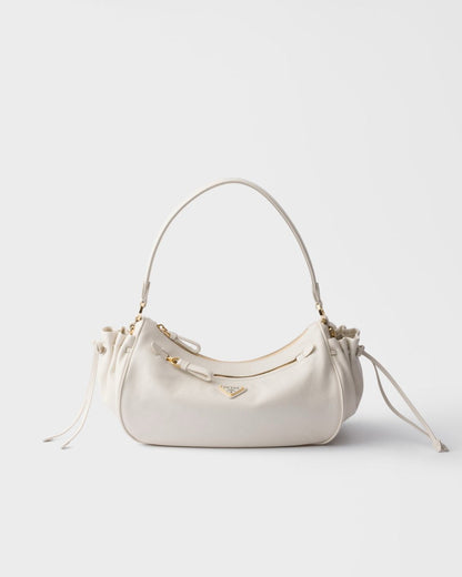 2026 Medium White Leather Shoulder Bag 1BC229_2CYS_F0PG7_V_LVM