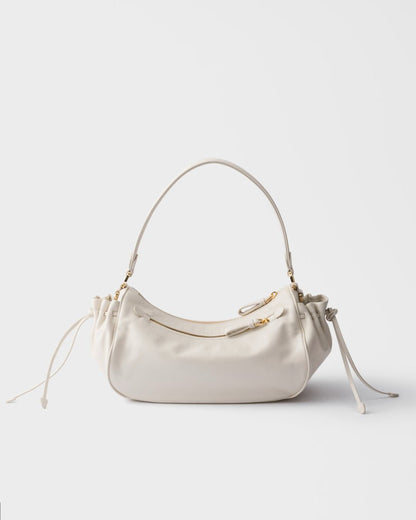 2026 Large White Leather Shoulder Bag 1BC228_2CYS_F0PG7_V_LVM