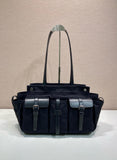 2026 Black Canvas and Leather Tote Bag 2VG139_2G6S_F0002_V_OOO