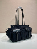 2026 Black Canvas and Leather Tote Bag 2VG139_2G6S_F0002_V_OOO
