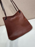 2026 Medium Brown Textured Leather Tote Bag 1BG645_2G6F_F0324_V_OOO