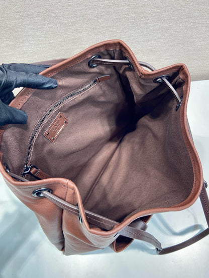 2026 Large Brown Textured Leather Tote Bag 1BC289_2G6F_F0324_V_OOO