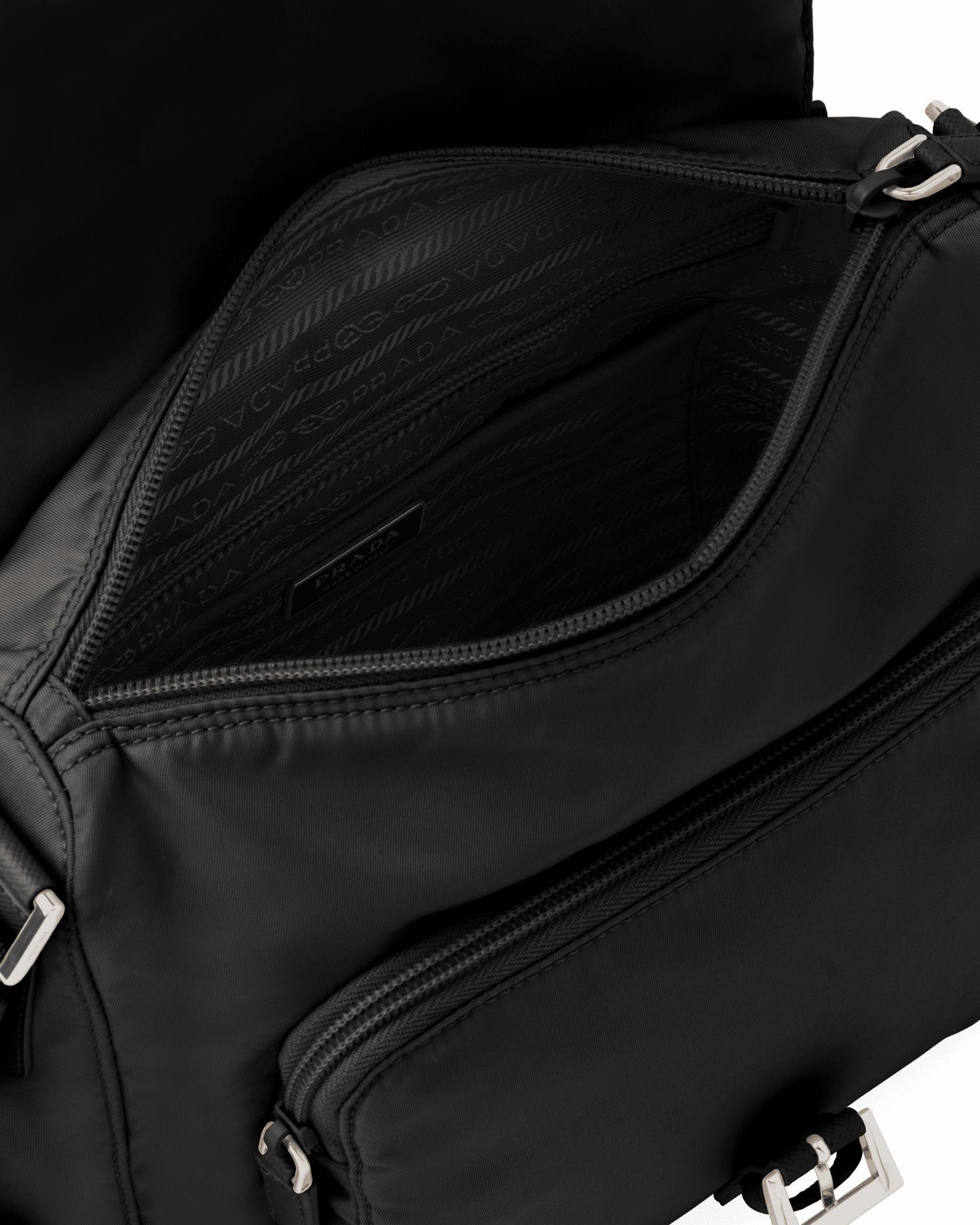 2026 Black Recycled Nylon Shoulder Bag  1BD994_RV44_F0002_V_B1M