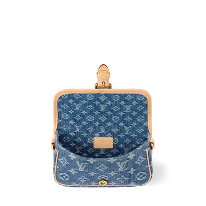 2026 Blue Denim Monogram Baguette Bag M13070