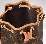 2026 Brown Monogram-Coated Canvas Nano Noé Mini Bucket Bag M81266