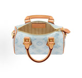 2026 Bleu Courrier  Monogram Origine Special Jacquard Canvas Nano Speedy Mini Handbag M28323
