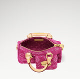2026 Fuchsia Monogram Denim Mini Pillow Bag M27603