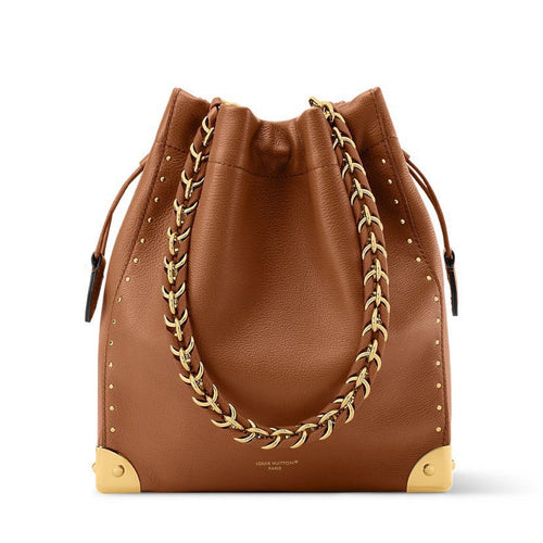 2026 Brown Grained Calfskin Noé Trunk Handbag M29131