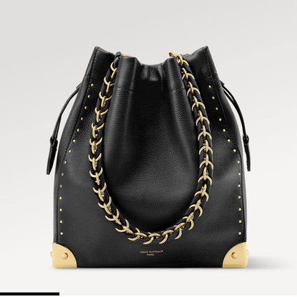 2026 Black Smooth Calfskin Noé Trunk Bucket Bag M29391