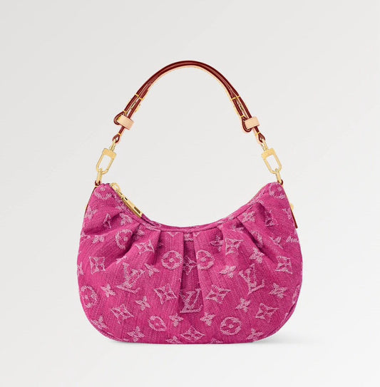 2026 Pochette Valley Fuchsia Monogram Denim Handbag M28327