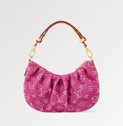 2026 Pochette Valley Fuchsia Monogram Denim Handbag M28327
