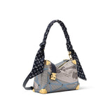 2026 Beige Printed Canvas Side Trunk MM Handbag M28749