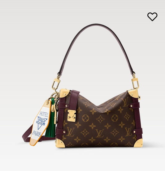 2026 Brown Monogram Canvas Side Trunk MM Handbag M28569