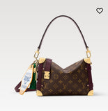 2026 Brown Monogram Canvas Side Trunk MM Handbag M28569