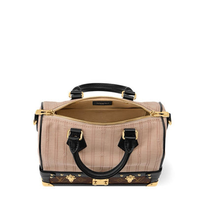 2026 Beige Stripe Fabric Speedy Bandoulière 22 Handbag M28761